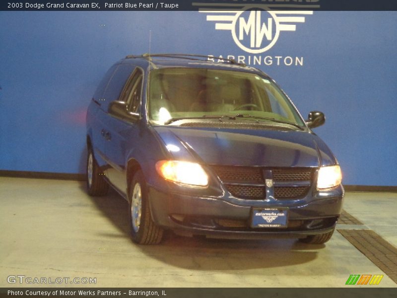 Patriot Blue Pearl / Taupe 2003 Dodge Grand Caravan EX