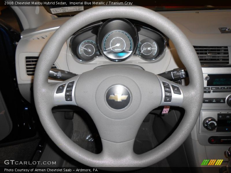 Imperial Blue Metallic / Titanium Gray 2008 Chevrolet Malibu Hybrid Sedan