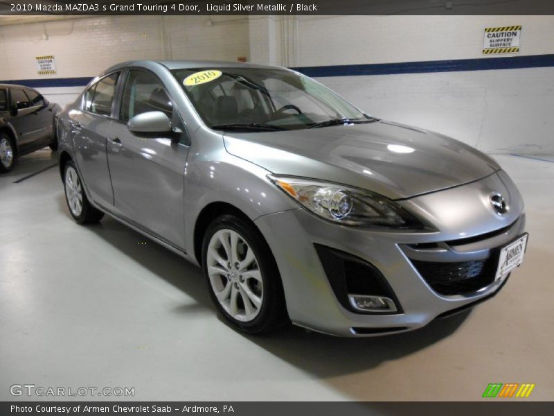 Liquid Silver Metallic / Black 2010 Mazda MAZDA3 s Grand Touring 4 Door