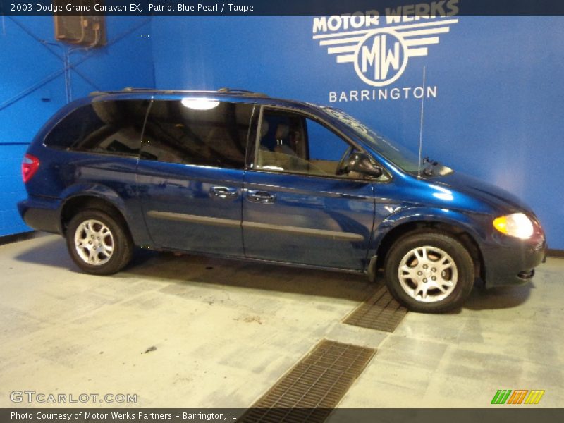 Patriot Blue Pearl / Taupe 2003 Dodge Grand Caravan EX