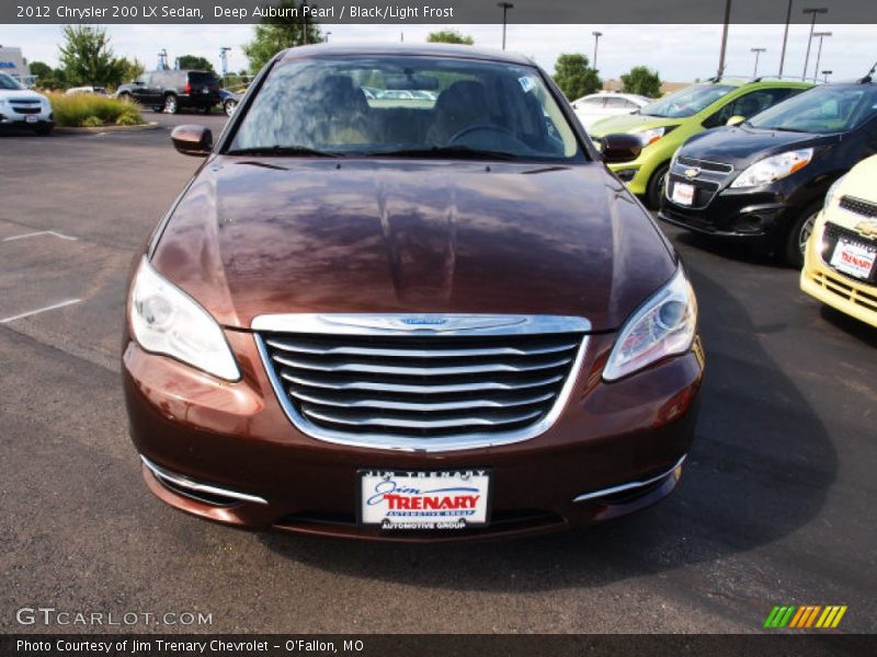 Deep Auburn Pearl / Black/Light Frost 2012 Chrysler 200 LX Sedan