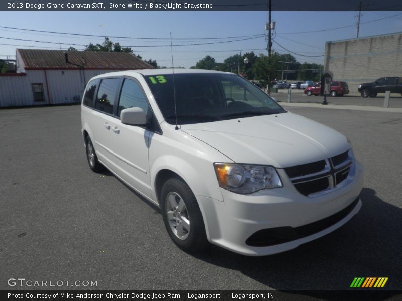 Stone White / Black/Light Graystone 2013 Dodge Grand Caravan SXT