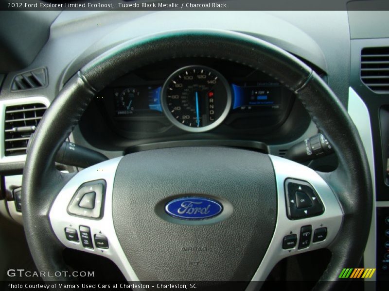 Tuxedo Black Metallic / Charcoal Black 2012 Ford Explorer Limited EcoBoost