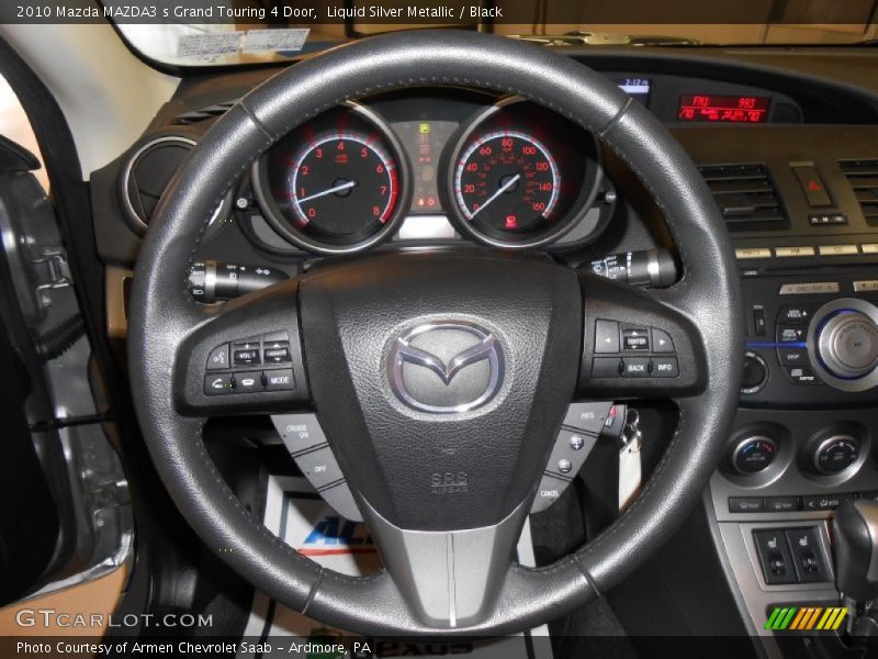 Liquid Silver Metallic / Black 2010 Mazda MAZDA3 s Grand Touring 4 Door