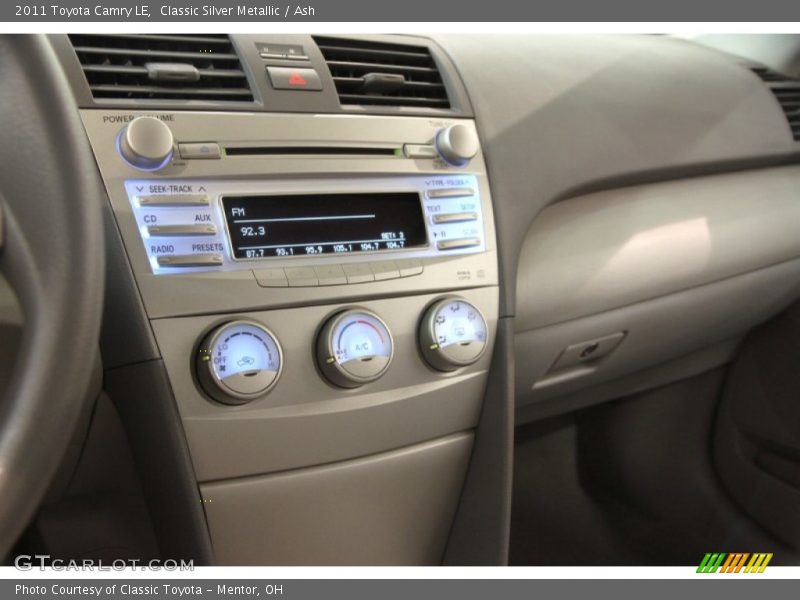 Classic Silver Metallic / Ash 2011 Toyota Camry LE