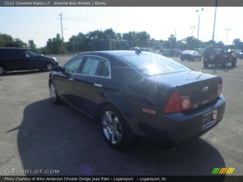 Imperial Blue Metallic / Ebony 2012 Chevrolet Malibu LT
