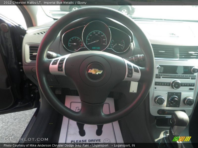 Imperial Blue Metallic / Ebony 2012 Chevrolet Malibu LT