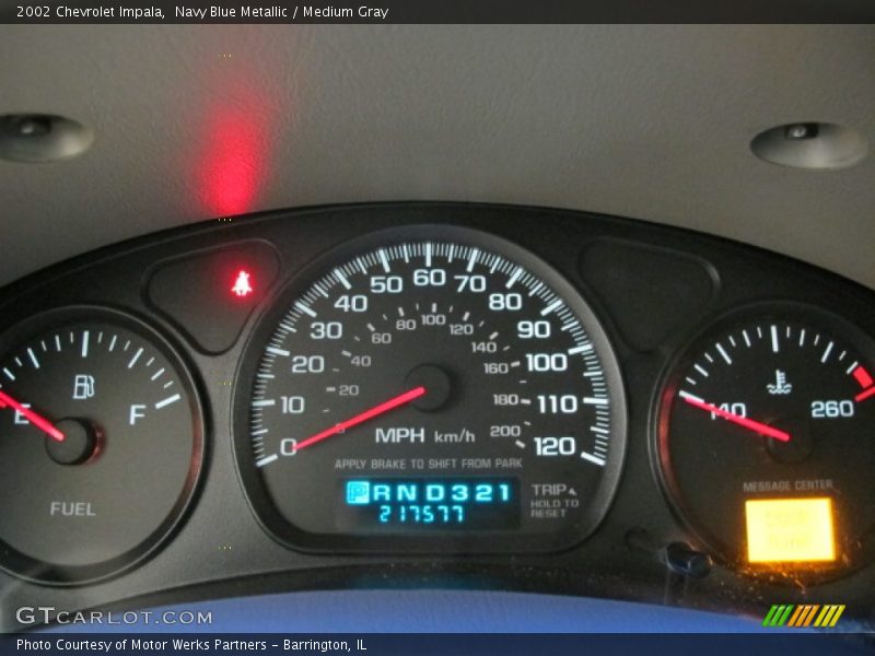 Navy Blue Metallic / Medium Gray 2002 Chevrolet Impala