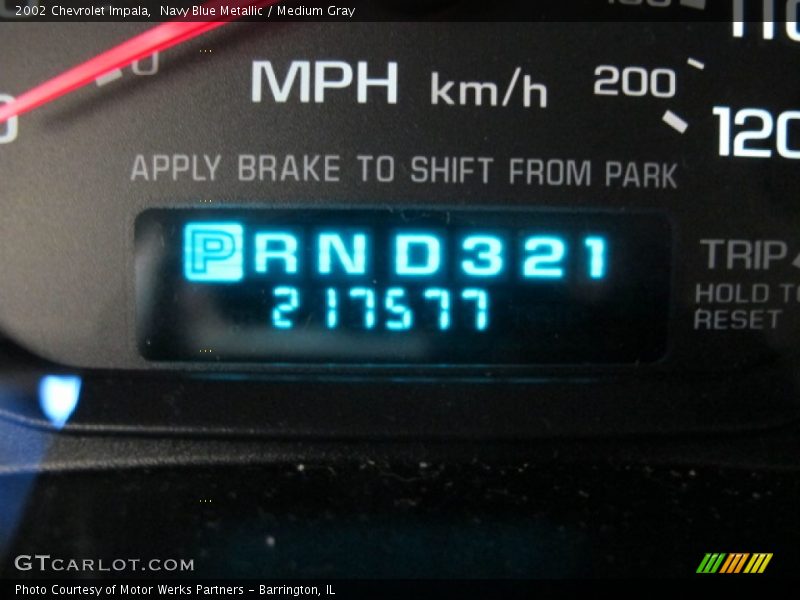 Navy Blue Metallic / Medium Gray 2002 Chevrolet Impala