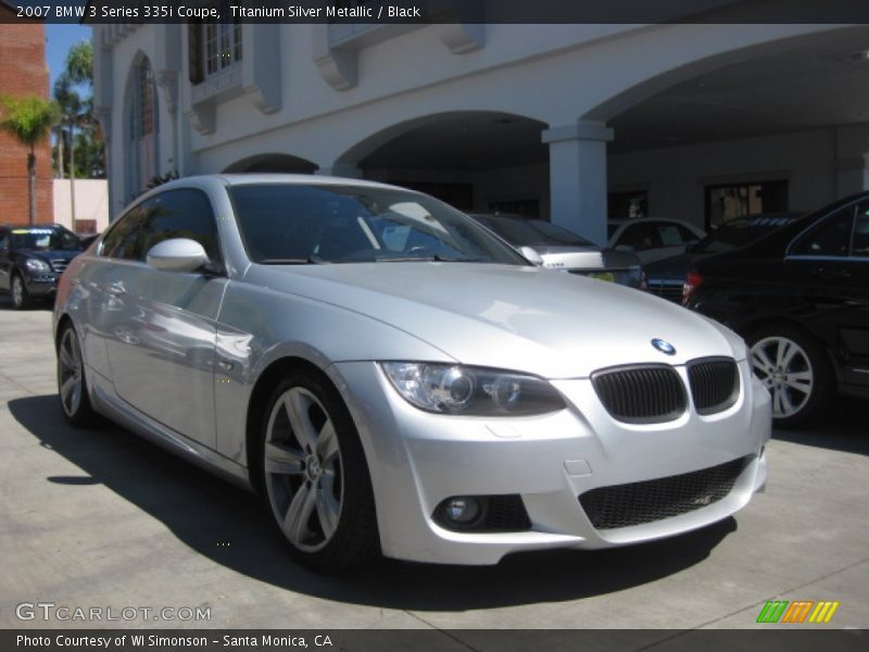 Titanium Silver Metallic / Black 2007 BMW 3 Series 335i Coupe