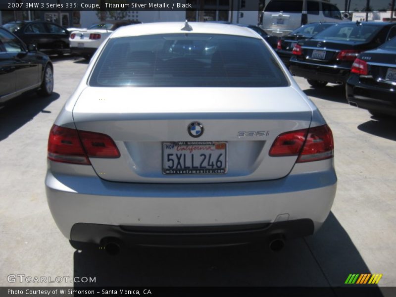Titanium Silver Metallic / Black 2007 BMW 3 Series 335i Coupe