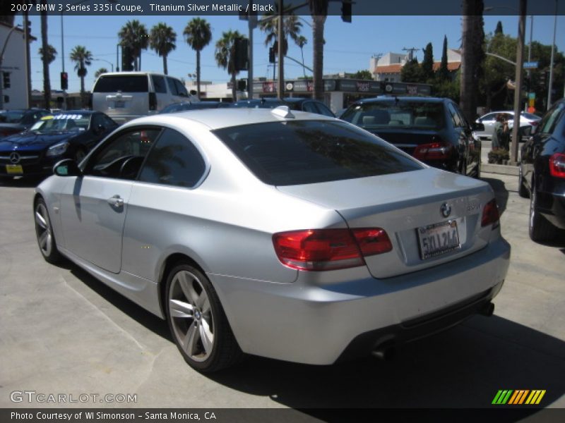 Titanium Silver Metallic / Black 2007 BMW 3 Series 335i Coupe