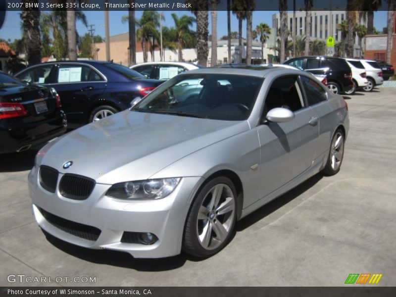 Titanium Silver Metallic / Black 2007 BMW 3 Series 335i Coupe