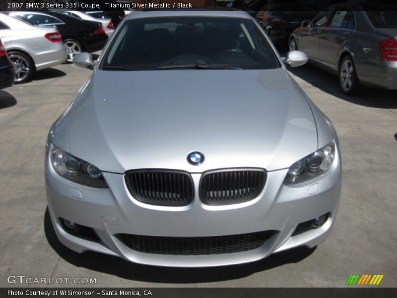 Titanium Silver Metallic / Black 2007 BMW 3 Series 335i Coupe