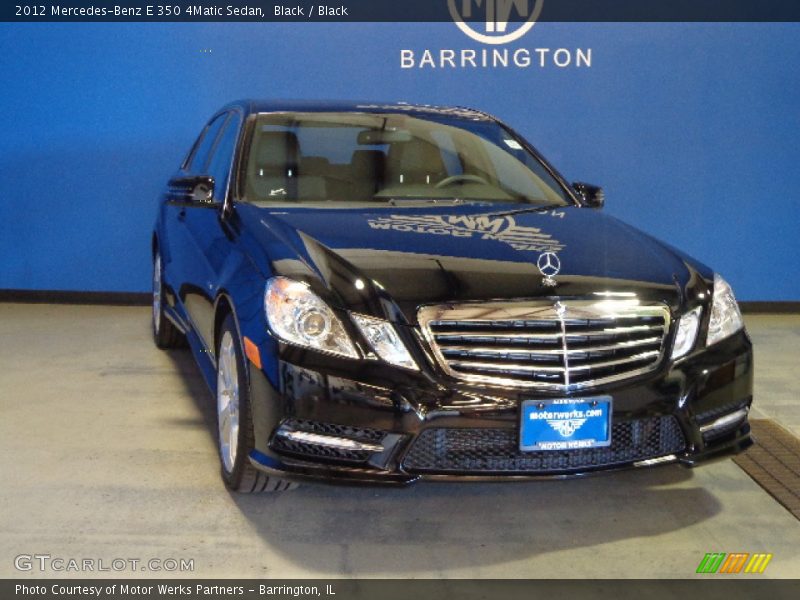 Black / Black 2012 Mercedes-Benz E 350 4Matic Sedan