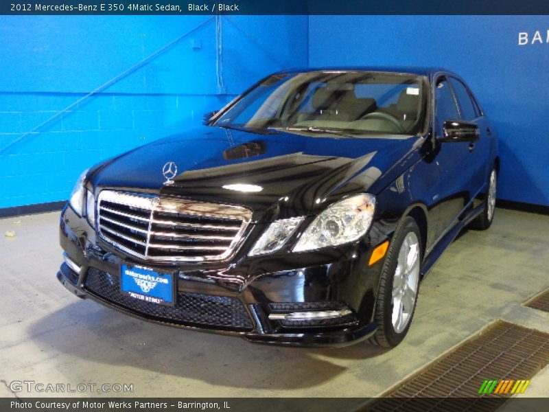 Black / Black 2012 Mercedes-Benz E 350 4Matic Sedan