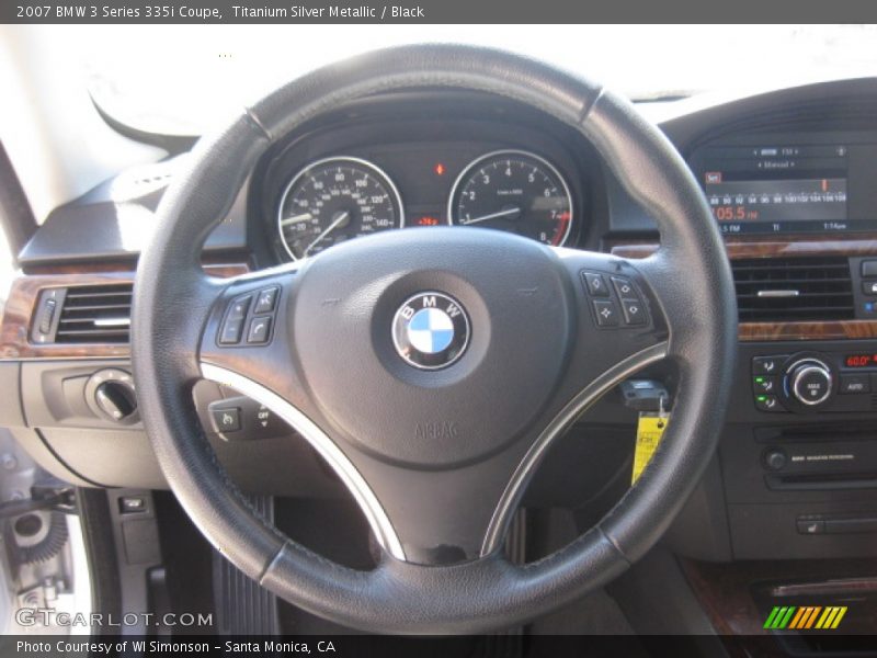 Titanium Silver Metallic / Black 2007 BMW 3 Series 335i Coupe