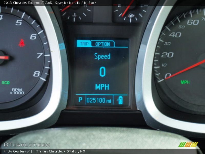 Silver Ice Metallic / Jet Black 2013 Chevrolet Equinox LT AWD