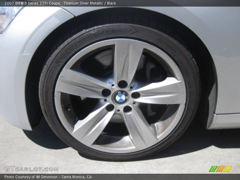 Titanium Silver Metallic / Black 2007 BMW 3 Series 335i Coupe
