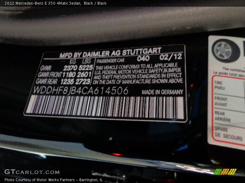 Black / Black 2012 Mercedes-Benz E 350 4Matic Sedan