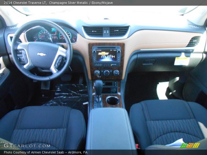 Champagne Silver Metallic / Ebony/Mojave 2014 Chevrolet Traverse LT