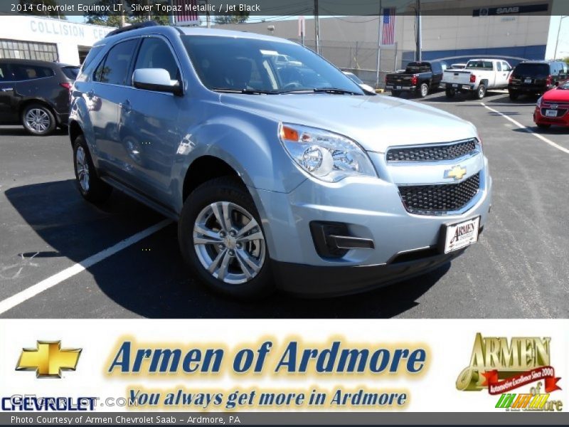 Silver Topaz Metallic / Jet Black 2014 Chevrolet Equinox LT