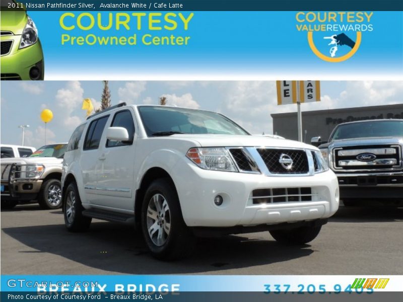 Avalanche White / Cafe Latte 2011 Nissan Pathfinder Silver