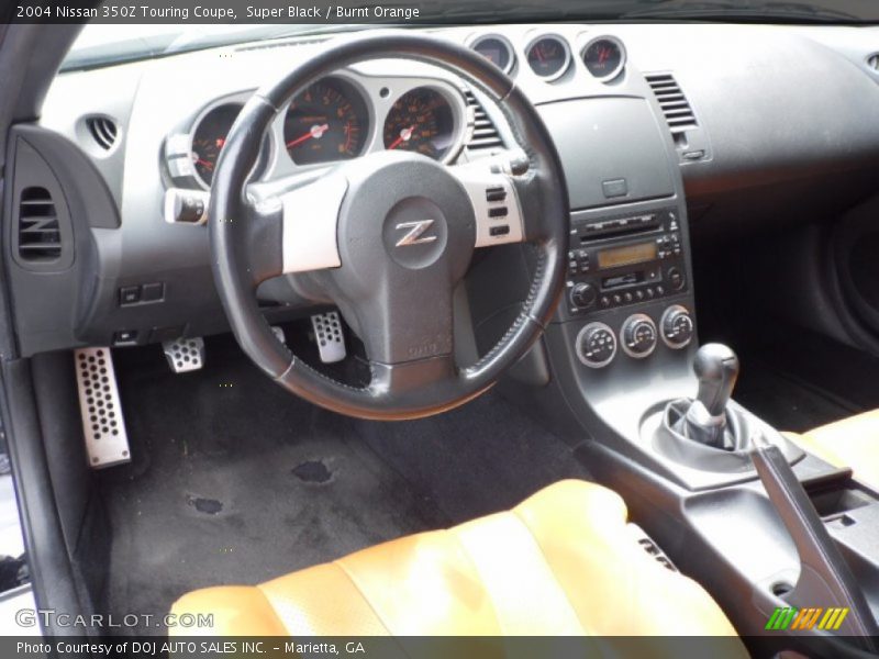 Super Black / Burnt Orange 2004 Nissan 350Z Touring Coupe