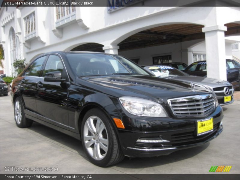 Black / Black 2011 Mercedes-Benz C 300 Luxury