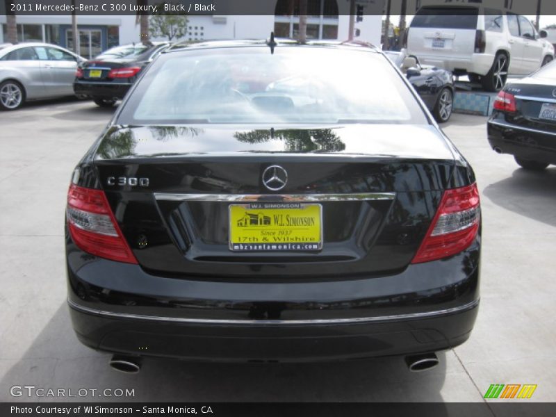 Black / Black 2011 Mercedes-Benz C 300 Luxury