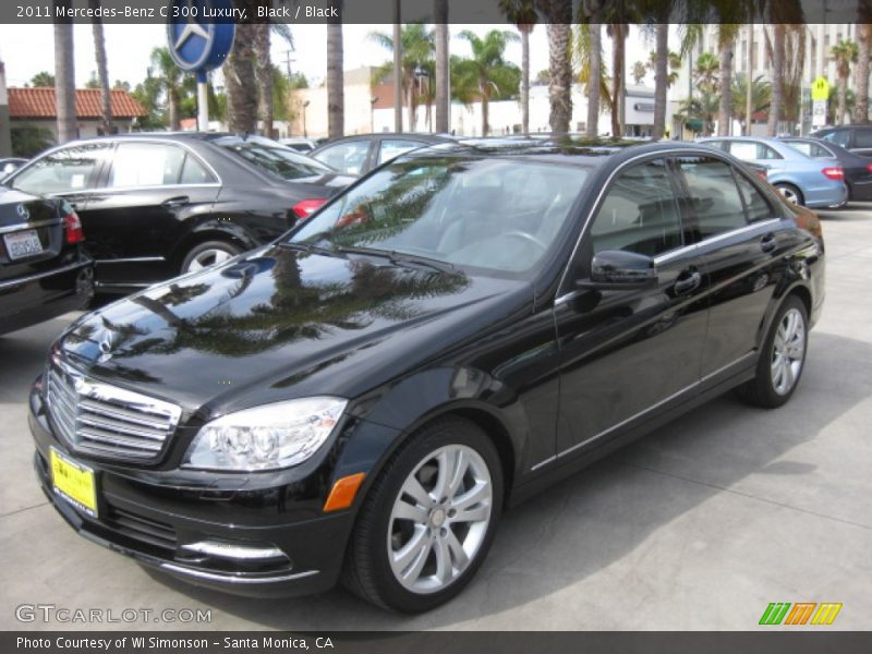 Black / Black 2011 Mercedes-Benz C 300 Luxury