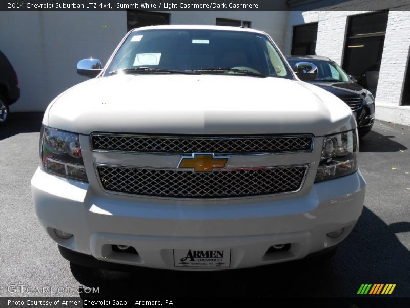 Summit White / Light Cashmere/Dark Cashmere 2014 Chevrolet Suburban LTZ 4x4