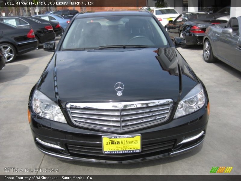Black / Black 2011 Mercedes-Benz C 300 Luxury