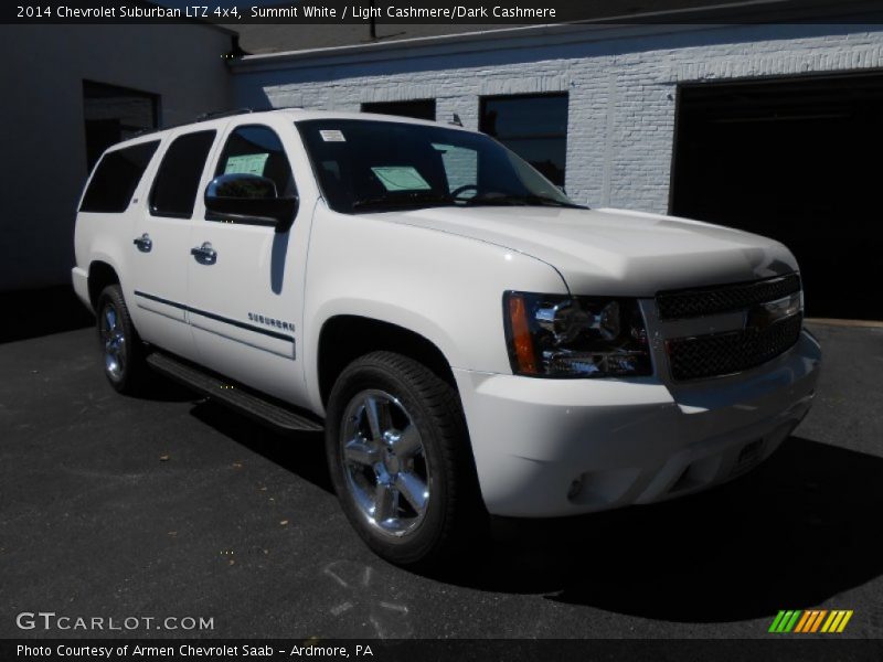 Summit White / Light Cashmere/Dark Cashmere 2014 Chevrolet Suburban LTZ 4x4