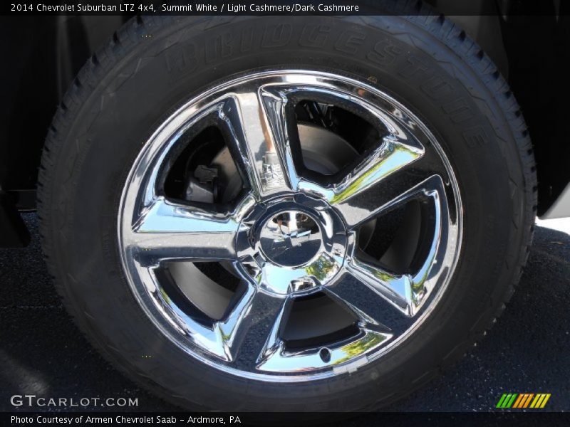Summit White / Light Cashmere/Dark Cashmere 2014 Chevrolet Suburban LTZ 4x4