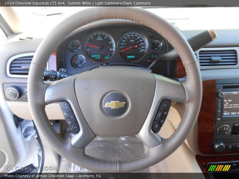 Summit White / Light Cashmere/Dark Cashmere 2014 Chevrolet Suburban LTZ 4x4