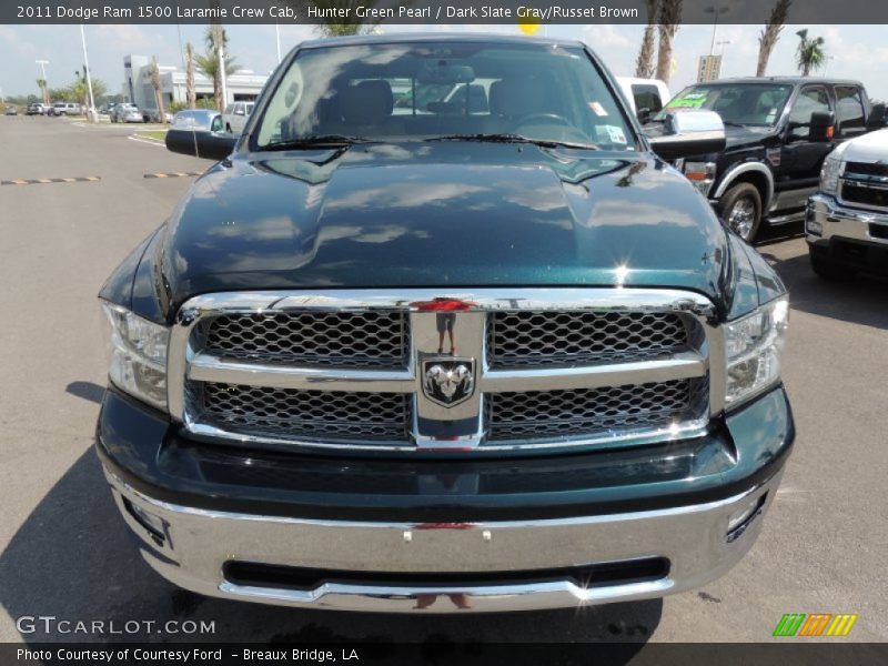 Hunter Green Pearl / Dark Slate Gray/Russet Brown 2011 Dodge Ram 1500 Laramie Crew Cab