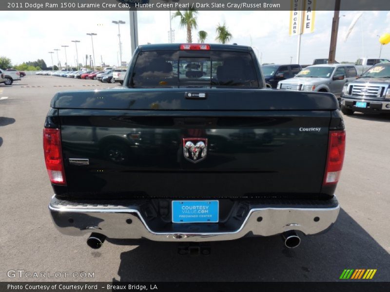 Hunter Green Pearl / Dark Slate Gray/Russet Brown 2011 Dodge Ram 1500 Laramie Crew Cab