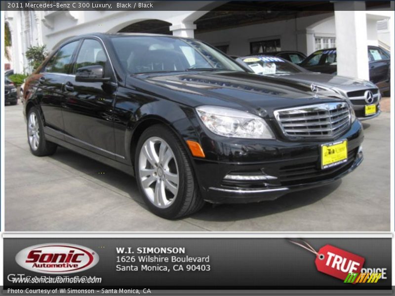 Black / Black 2011 Mercedes-Benz C 300 Luxury