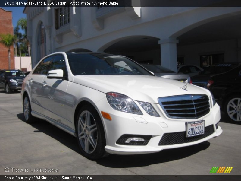 Arctic White / Almond Beige 2010 Mercedes-Benz E 350 Sedan