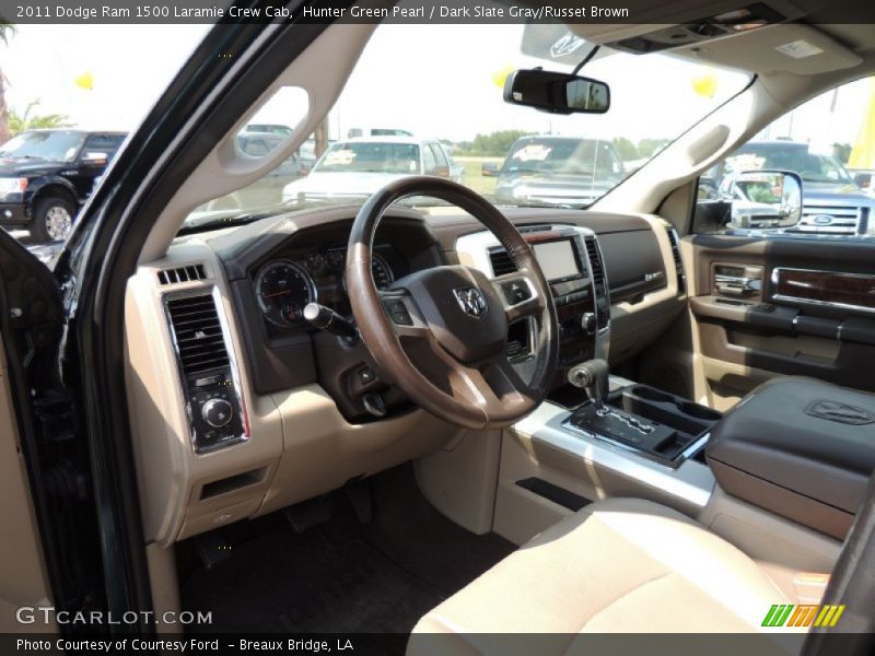 Hunter Green Pearl / Dark Slate Gray/Russet Brown 2011 Dodge Ram 1500 Laramie Crew Cab