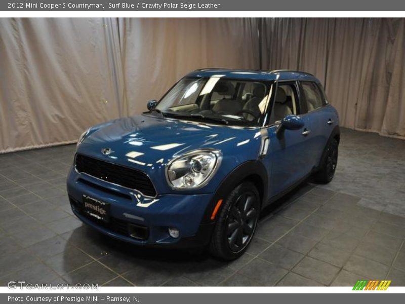 Surf Blue / Gravity Polar Beige Leather 2012 Mini Cooper S Countryman