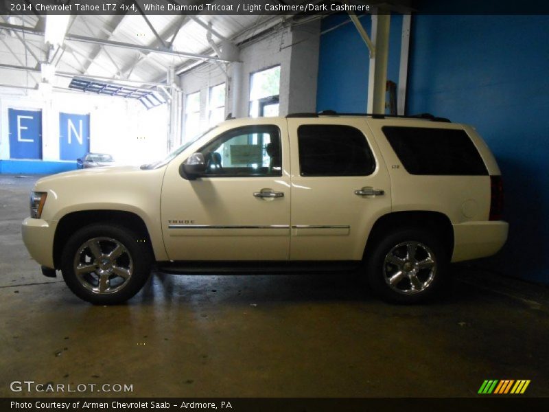 White Diamond Tricoat / Light Cashmere/Dark Cashmere 2014 Chevrolet Tahoe LTZ 4x4