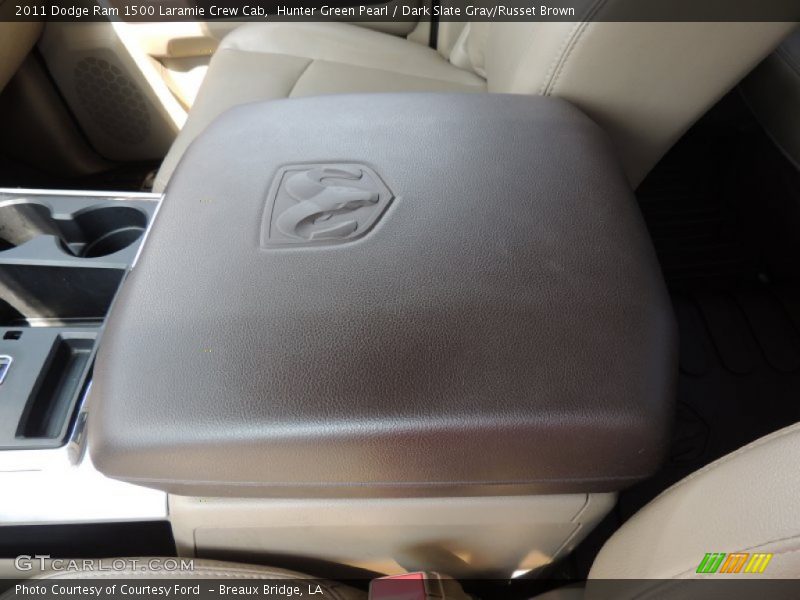 Hunter Green Pearl / Dark Slate Gray/Russet Brown 2011 Dodge Ram 1500 Laramie Crew Cab