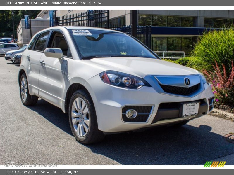 White Diamond Pearl / Taupe 2010 Acura RDX SH-AWD