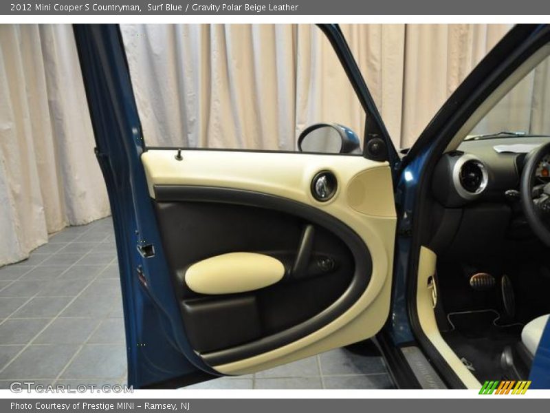 Surf Blue / Gravity Polar Beige Leather 2012 Mini Cooper S Countryman
