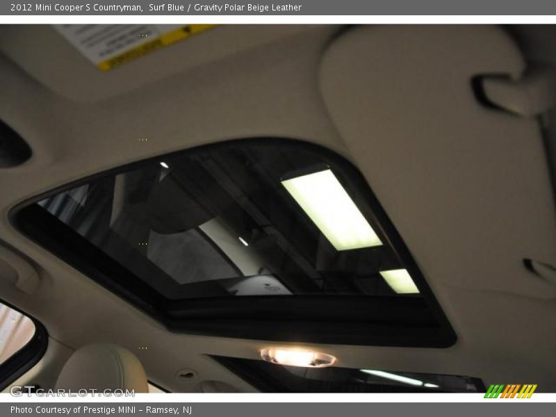 Surf Blue / Gravity Polar Beige Leather 2012 Mini Cooper S Countryman