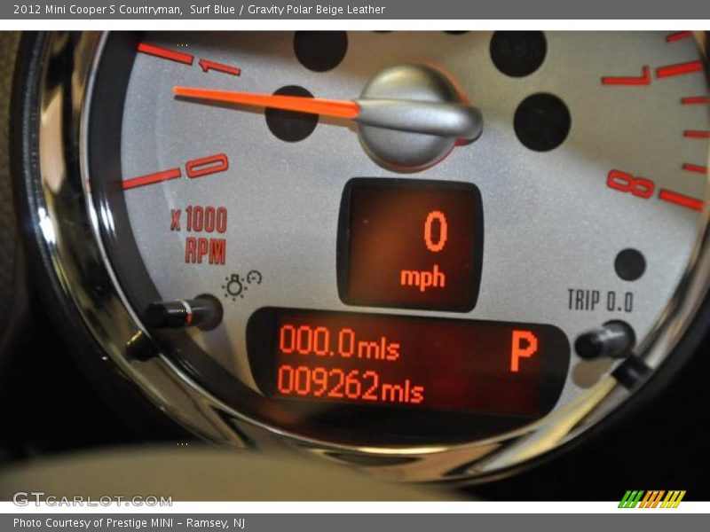 Surf Blue / Gravity Polar Beige Leather 2012 Mini Cooper S Countryman