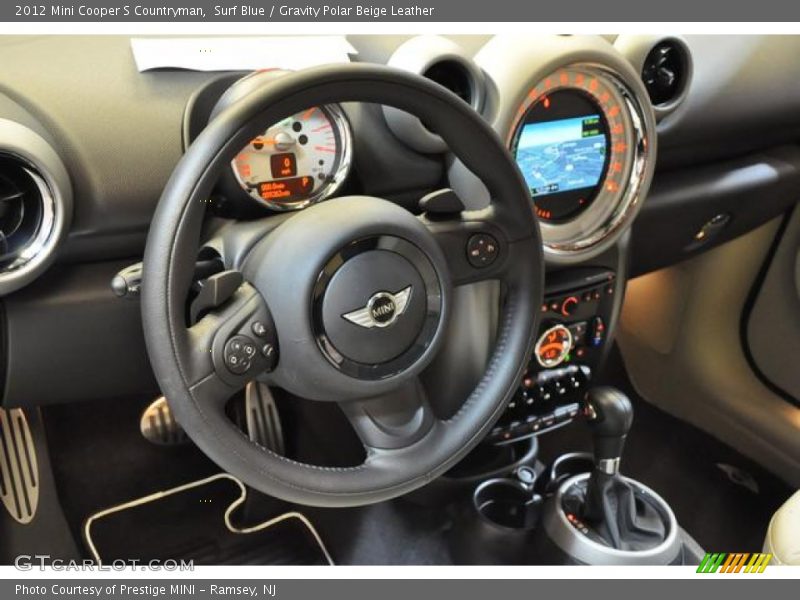 Surf Blue / Gravity Polar Beige Leather 2012 Mini Cooper S Countryman