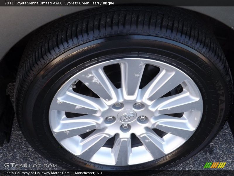 Cypress Green Pearl / Bisque 2011 Toyota Sienna Limited AWD